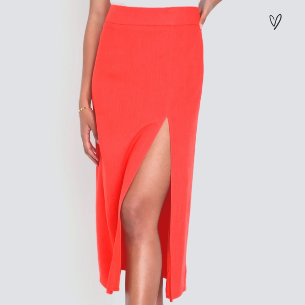 Lulu's pencil skirt, orange new with tags, extra large